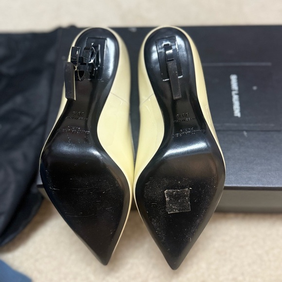 Saint Laurent Beige Pointed Toe Heels - Picture 4 of 6